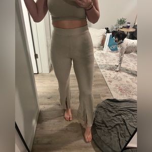 Abercrombie ribbed kick flare sweater pants